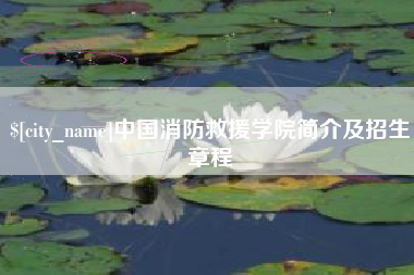 清徐中国消防救援学院简介及招生章程