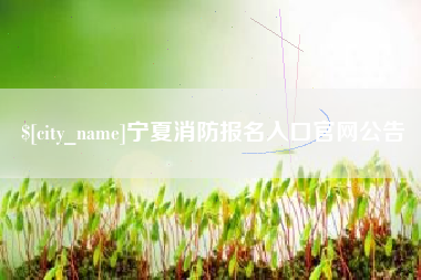 清徐宁夏消防报名入口官网公告