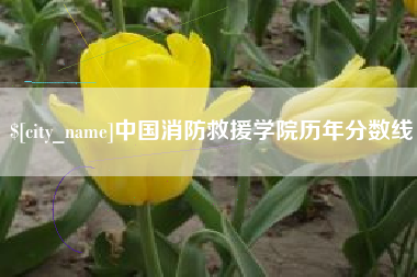 清徐中国消防救援学院历年分数线