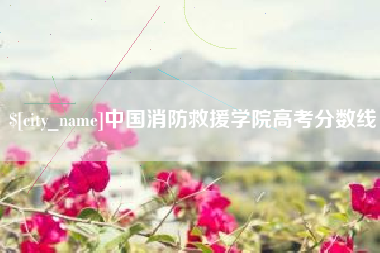 清徐中国消防救援学院高考分数线