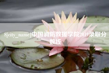 清徐中国消防救援学院2019录取分数线