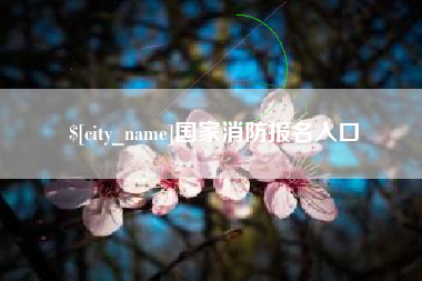 清徐国家消防报名入口