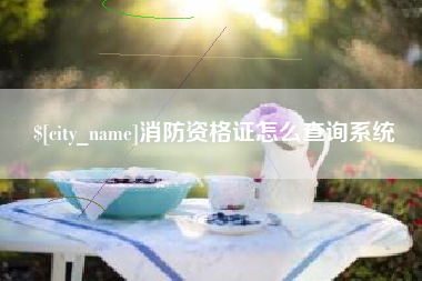 清徐消防资格证怎么查询系统