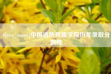 清徐中国消防救援学院历年录取分数线