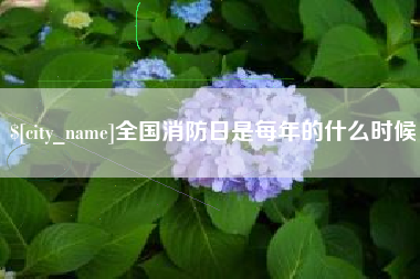 清徐全国消防日是每年的什么时候