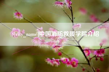 清徐中国消防救援学院介绍