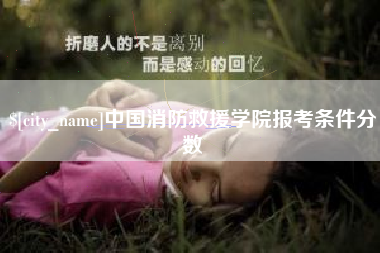 清徐中国消防救援学院报考条件分数