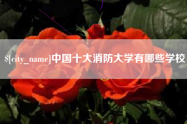 清徐中国十大消防大学有哪些学校