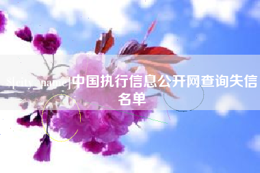 清徐中国执行信息公开网查询失信名单