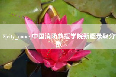 清徐中国消防救援学院新疆录取分数