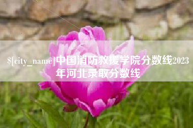 清徐中国消防救援学院分数线2023年河北录取分数线