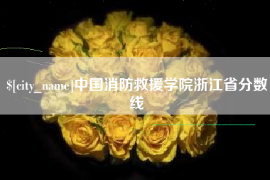清徐中国消防救援学院浙江省分数线
