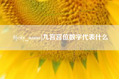 清徐九宫宫位数字代表什么