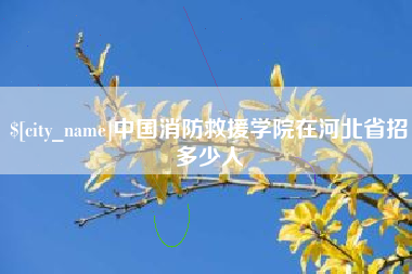 清徐中国消防救援学院在河北省招多少人