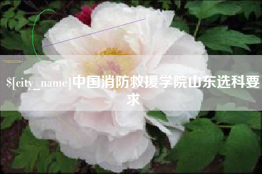 清徐中国消防救援学院山东选科要求
