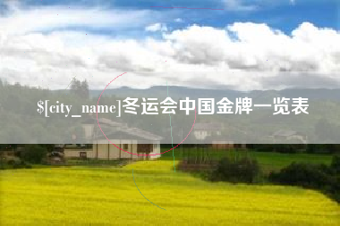 清徐冬运会中国金牌一览表