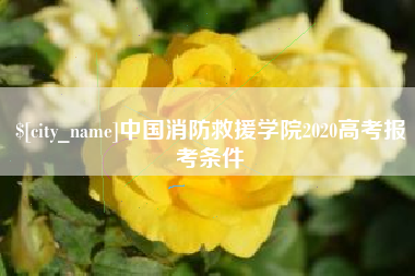 清徐中国消防救援学院2020高考报考条件