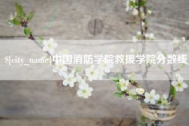 清徐中国消防学院救援学院分数线